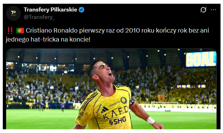 PIERWSZY taki rok dla CR7 od 2010 roku! Portugalczyk z ANI JEDNYM...